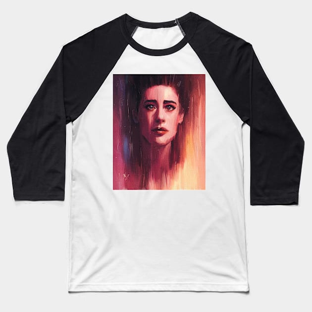 Rachael - Bladerunner Acrylic Series Baseball T-Shirt by Fallenzeaphine